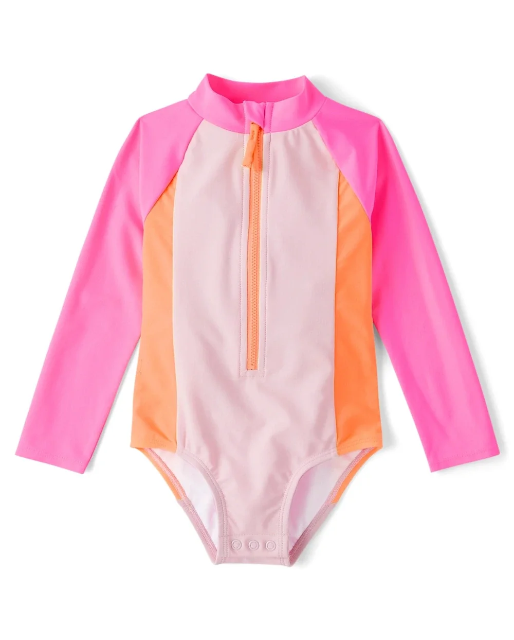 The Children’s Place Girls Medium Colorblock One Piece Rashguard Swimsuit N10-27